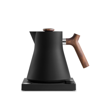 Fellow Corvo EKG Wasserkocher elektrisch, 0,9 l Matte Black + Walnut Handle