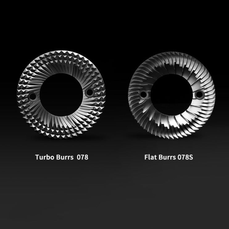 Timemore Sculptor 078/078S elektrische Kaffeemühle, Turbo Burrs (Modell 078) und Flat Burrs (Modell 078S)