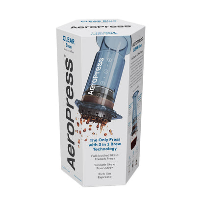 AeroPress Clear Kaffeebereiter Clear Blue, Verpackung