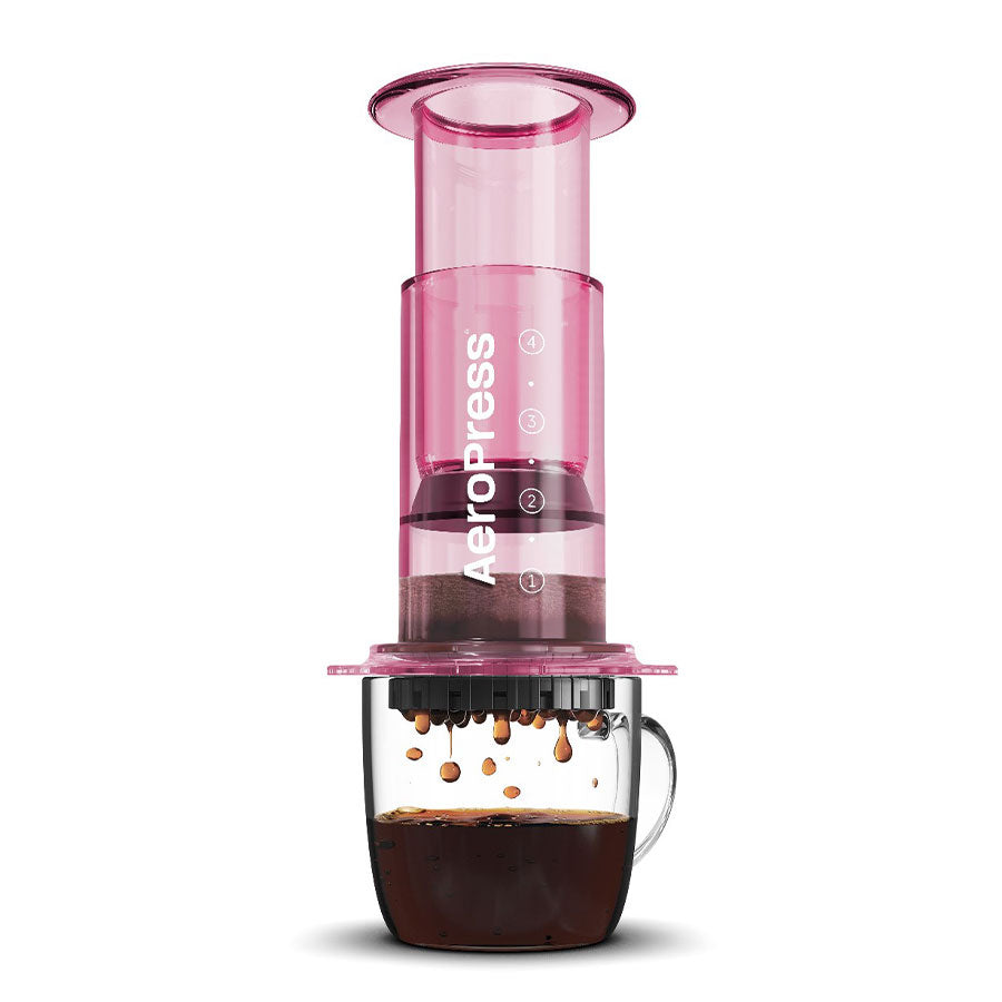 AeroPress Clear Kaffeebereiter Clear Pink.