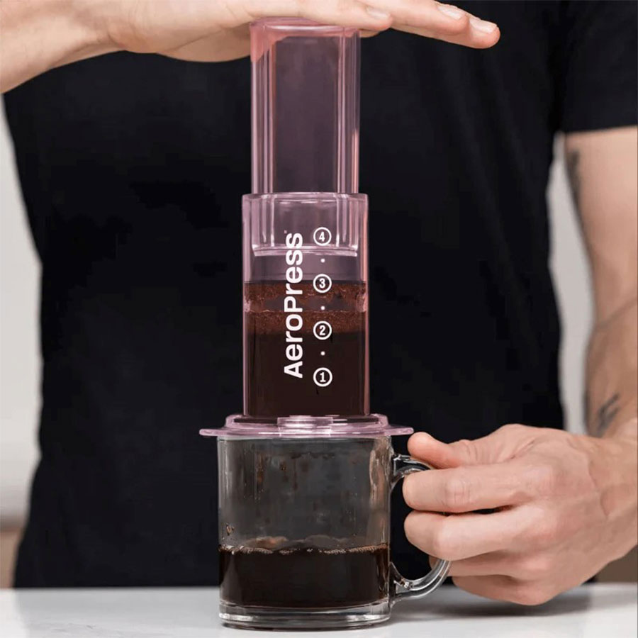 AeroPress Clear Kaffeebereiter Clear Pink.