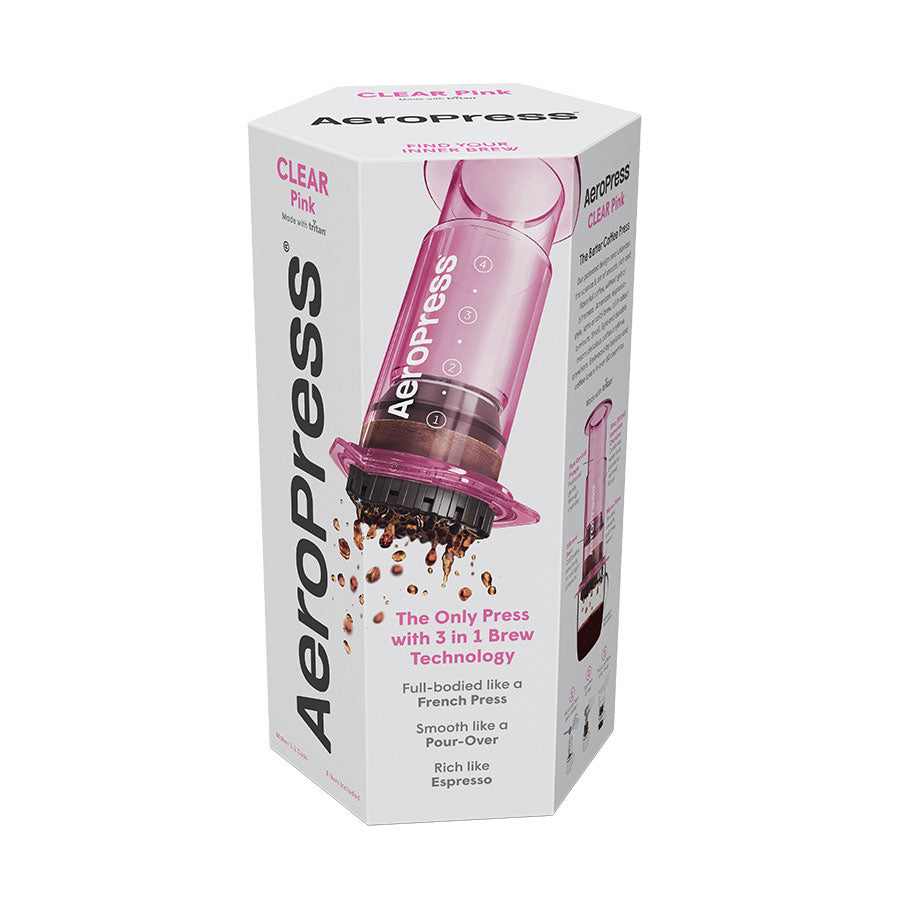 AeroPress Clear Kaffeebereiter Clear Pink.