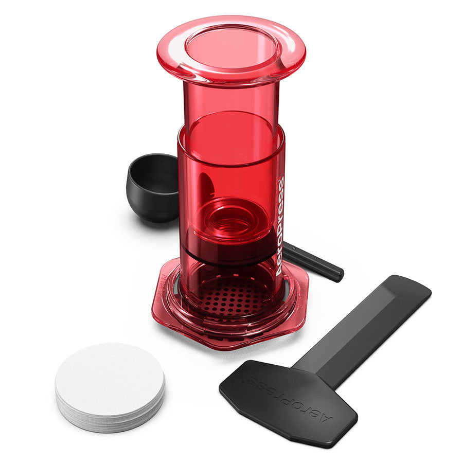 AeroPress Clear Kaffeebereiter Clear Red.