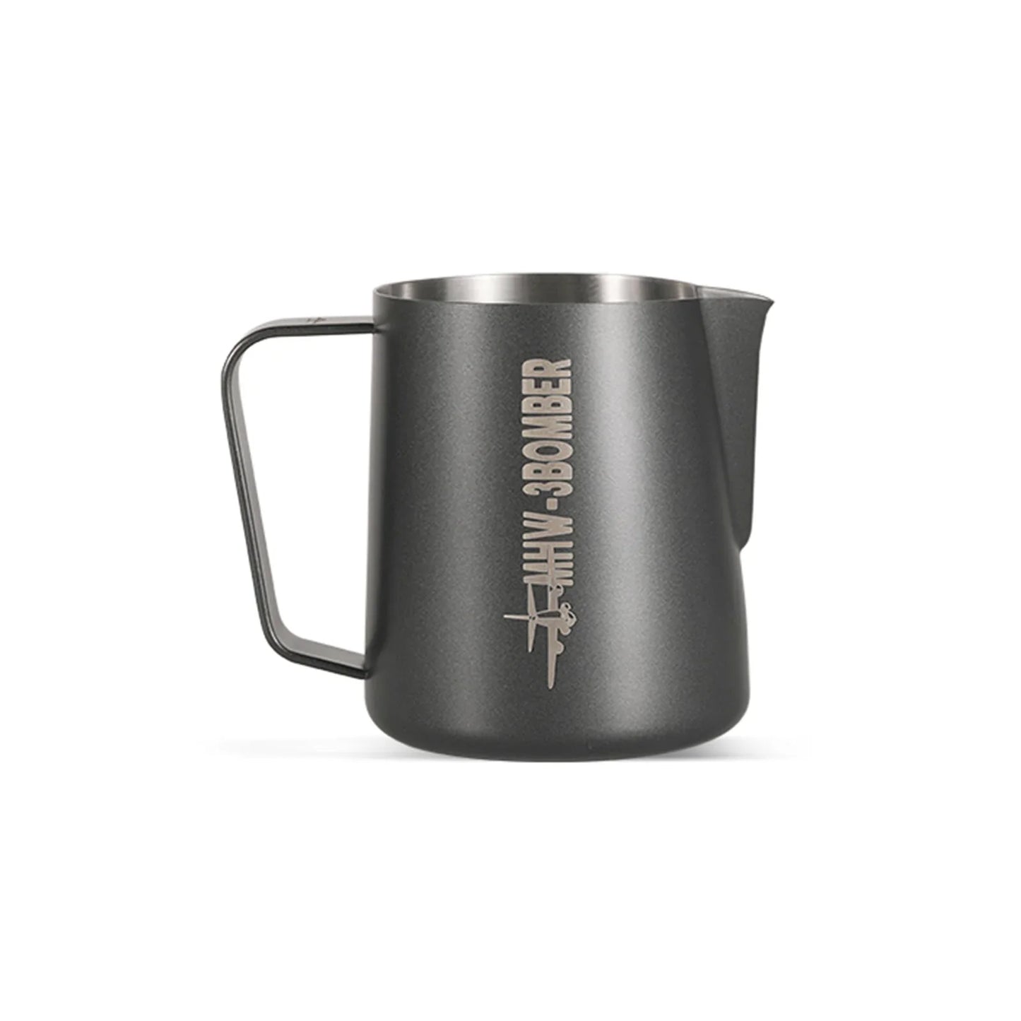 MHW-3BOMBER Milch Pitcher 3.0 450 ml matt schwarz Frontansicht