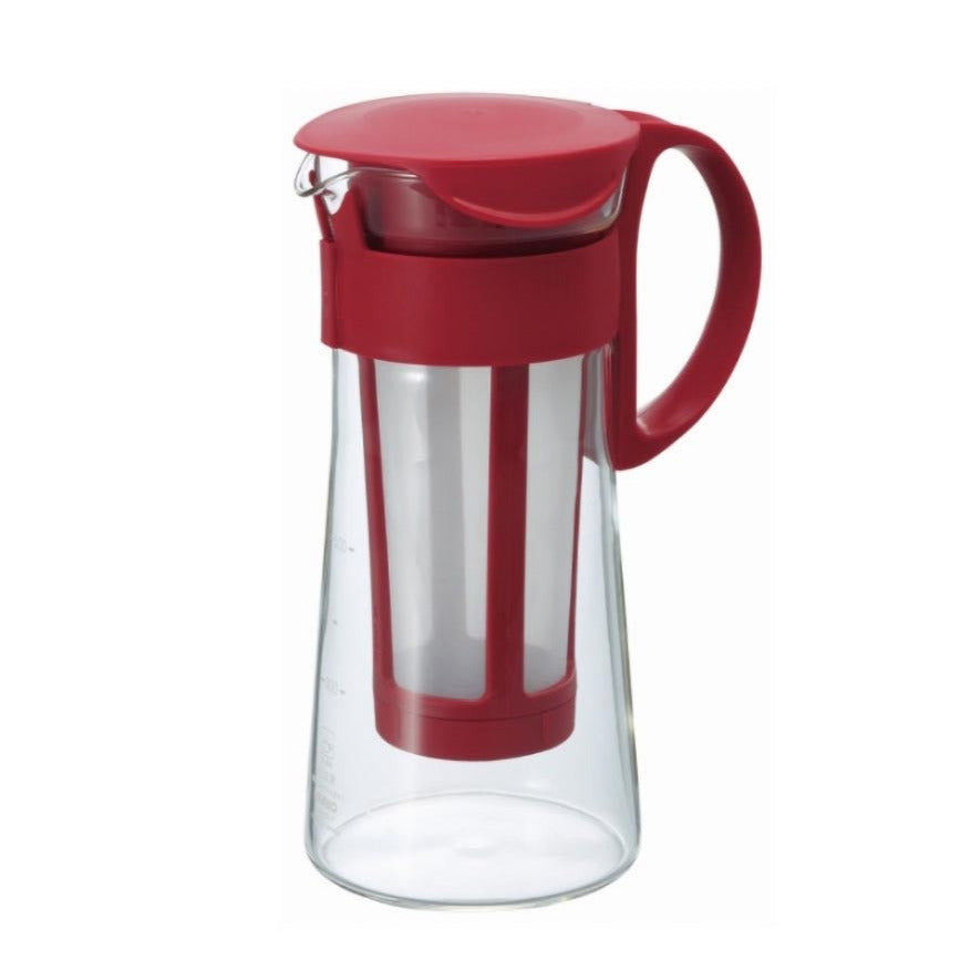 Hario Cold Brew Kaffeebereiter Mizudashi Coffee Pot, 600 ml, Red