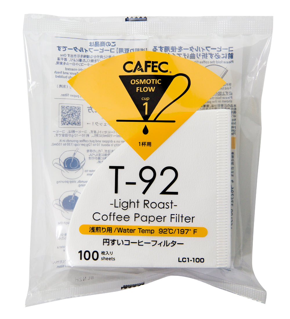 CAFEC Filterpapier Light Roast Coffee Cup 1, 100 Stück - Made in Japan