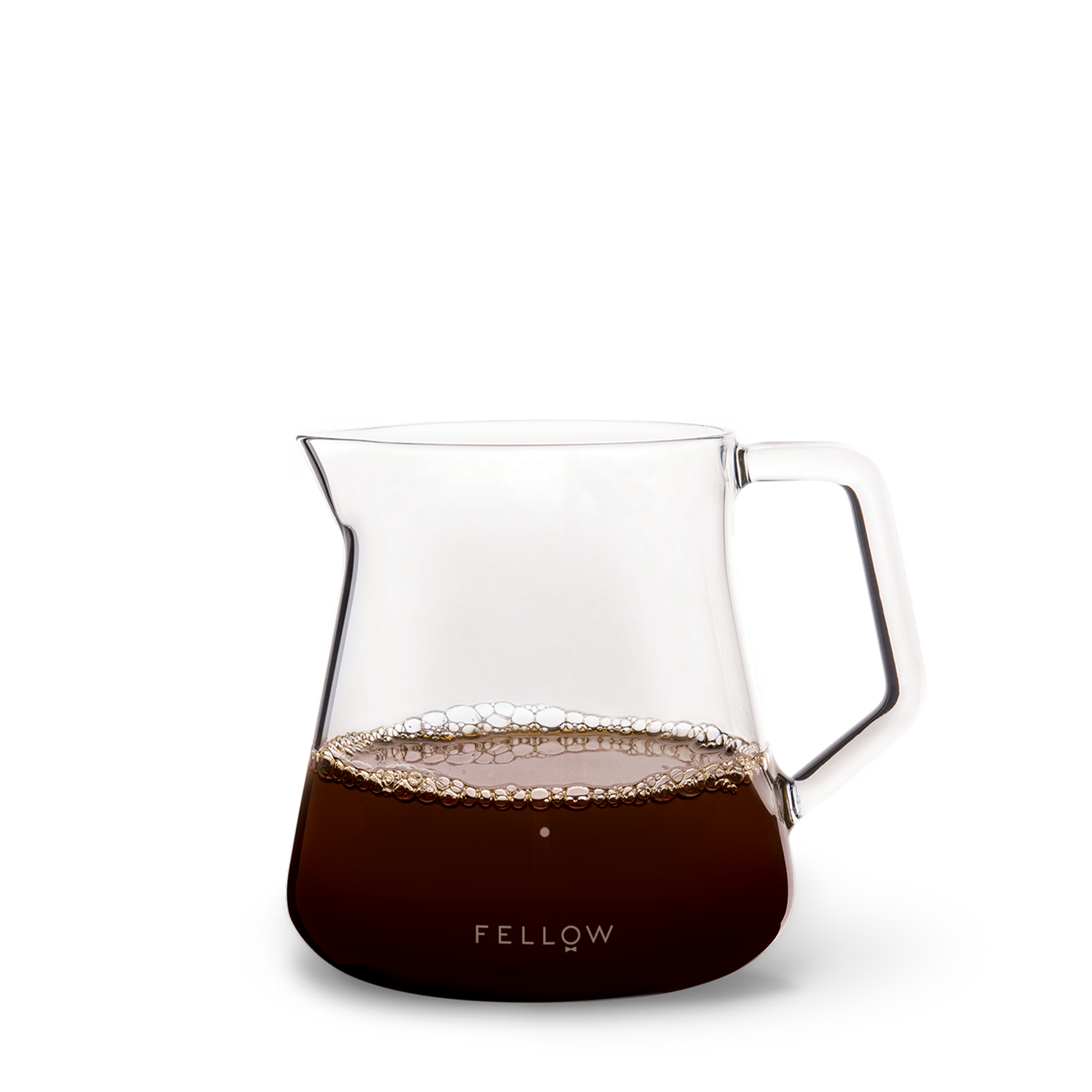 Fellow Kanne Mighty Small Glass Carafe Clear, mit Kaffee