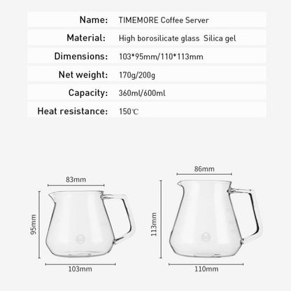 Timemore Kanne Coffee Server 360ml vs. 600ml