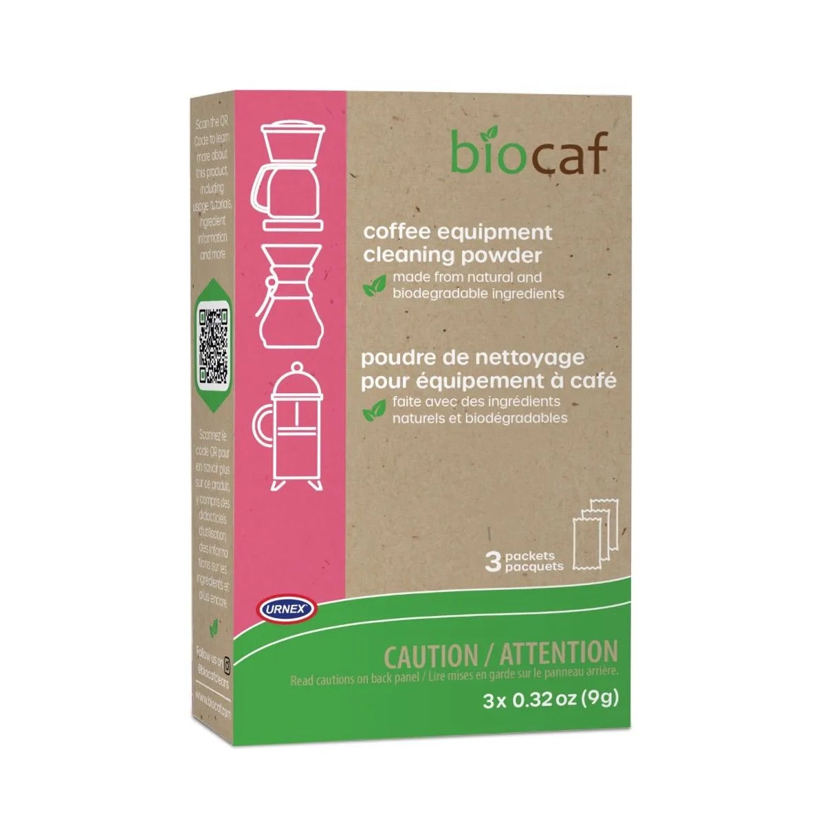 BioCaf Coffee Machine Cleaner Cleaning Powder 3x9 g